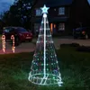 Animado Lightshow Cone Árvore de Natal LED Luz de quintal LED Luzes de corda à prova d'água IP44 para decorações de Natal ao ar livre de Natal 2204675873
