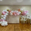 Decoratie Wedding Gilded Arch Smeedijzeren geometrische bloemenstandaard Wedding Stage achtergrondframe Aangepast IMAK304