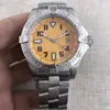 Designer klockor av högkvalitativa klockor män rostfritt stål gul hämnar Seawolf Automatisk mekanisk klocka Mäns dyk armbandsur