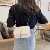 SWDF Bags Bags Bak na ramię Nowa moda kobieta Pu Crossbody Torby Flap Nit Lingge Top-Texture Bag Messenger Bag SAC 220512