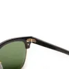 Hoogwaardige heren zonnebrillen plank metalen scharnier ontwerper vrouwen broeikasglas UV -bescherming G15 lenzen brillen luxe damesglazen glazen lens brillen 51 mm