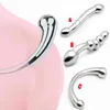 Nxy Anal Toys BDSM Double Extrémité En Acier Inoxydable Point G Baguette De Massage Bâton De Massage En Métal Pur Stimulateur De Pénis Plug Gode Butt Anus Perles Sexe 220510