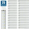 CNSUNWAY -verlichting 50 stks 8ft LED -winkelverlichting 8 voet LED TUBE KOELER DURE FREESER BELANGTE 150 W V vorm Fluorescerend helder deksel Linkbaar oppervlaktemontage Licht