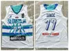 2022 Nieuwe Heren 2021 Hot Slovenië Luka Doncic #77 Basketbalshirts Blauw Unicersidad Europea #7 Madrid Witte Jersey Gestikte Shirts S-XXL
