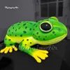 Customized Large Green Inflatable Frog Cartoon Animal Mascot Model Air Blow Up Frog Balloon For Outdoor Event Show