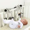 Macio macio chocatura com o carrinho de carrinho de barriga de recém -nascido Brinquedos de chocalhos móveis no berço de boneca interativa