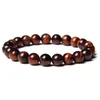 High Quality Natural Stone Lapis Tiger Eye Beaded Bracelets Strands for Women Men Fashion Energy Bracelet Elastical Jewelry Gift