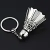 Party favor Metal key chain Keyring badminton keychain badmintons for Party gift