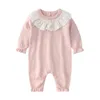 Jumpsuits Spring Infant Baby Baby Rompers Autumn Long Rleeve Urodzone urocze dzianinowe ubrania Jumpsuits