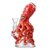 Heady Glass Bongs Hookahs Dab Oil Rigs Octopus Water Pipes 할로윈 스타일 봉 샤워 헤드 Perc 4mm 두꺼운 14.5mm 여성 그릇 TX825