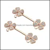 Body Arts 14G Leaf Clover Nipple Rings Stainless Steel Butterfly Dangling Nipples Ring Shield Barbell For Women And Grils Topscissors Dh6Zt