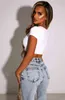 패션 여성 여름 자르기 최고 성인 슬림 핏 루치 단색 짧은 슬리브 v- 넥 드로 스트링 티셔츠 기본 티 Y220411