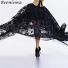 Beonlema Long Skirt Women Gothic Maxi Jupe Sexy Black s Mesh Goth Tutu Ladies Party Halloween Clothing S-2XL 220317