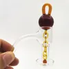 Glass Terp Slurper Cap Chain Water Bong Hookah Bubbler for 25mm Quartz Banger Craftbong