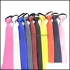 Neckband Fashion Accessories 5x45cm Solid Color Zipper For Men Business El Bank Office Suit Clothes Slitte Party D DCU