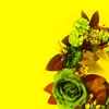 Dekorativa blommor kransar 45 cm lila blommor konstgjord roskrans d￶rr sommar girland f￶r front br￶llop dekorekorativ