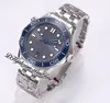 VSF V2 Diver 300M A8800 Automatic Mens Watch Blue Ceramics Bezel Gray Wave Texture Dial Stainless Steel Bracelet 210.30.42.20.06.001 Super Edition Puretime 11A1