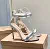 Gianvito 10.5cm talons aiguilles sandales talon haut pour les femmes chaussures de créateurs de luxe d'été or argent noir sangle de pied en cuir de veau à talons chaussures à glissière arrière