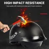 Motorradhelme Schwarz Vintage Helm Offenes Gesicht Halb Retro Moto Casco Capacete Dot Approved Motociclistas Damen