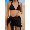 Thin Mesh Mini Ruffle Skirts Women Cover Up Tassel Dress Bikini Candy Color Bathing Skirt Swimsuit Beachwear Wrap 220616