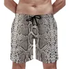 Мужские шорты черная белая змеиная доска для животных змеи Snake Skin Print Beach Short Chants Classic Print