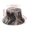 Boinas Camuflagem Bucket Hat Brim Visores dobráveis ​​portátil anti-UV homens praia Sun Summer Summer Fisherman Capberets Wend22