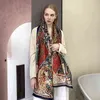 Tiktok Net Red Hot Bell Printing Elegant Cravat Atmosphere Bow Tie Sechreen Sungren Spring Summer Beach Shawl Mashing وشاح 8thn