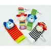 100 Stück / Los Sozzy Babyrasselspielzeug Gartenwanze Handgelenkrassel und Fußsocken 4 Stil 50 Taille 50 Socken 25 Satz 220531