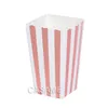 6pcs Popcorn box colorful stripes dot Gold Gift Box Party Favour Wedding Pop corn kid party decoration bags loot 220704