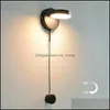 Wandleuchte Home Deco EL Supplies Garten 12W Moderne Nachttischlampe mit Dimmschalter Weiß Schwarz Schmiedemetall Augenpflege LED-Leselicht für Stu