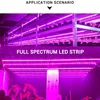 Solar LED Full Spectrum Phyto Lamp 5V Waterproof Grow Light Strip 2835 lamppärla för växter Blommor Växthus Cultivo Hydroponic Dropship