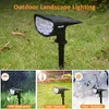 Stuck in US Solar Spotlight Lawn Lamps Solar Spotlights Outdoor Waterproof IP67 Landscaping Lights Wall Light for Yard Garden Pool Patio Driveway Walkway Cold White