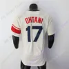 Shohei Ohtani Jersey Glaus Mike Trout City Grey White Red Navy Black Fashion Turn Back Пуловер в тонкую полоску Cool Base Player Мужчины Женщины Молодежь