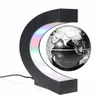 Globe flottant avec lampes à LED C Forme de la carte magnétique Carte du monde pour la décoration de bureau 220329