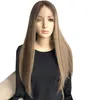 Lace Topper Perruques Juives Ombre Piano Couleur T#4/8 P T#4/27 Silky Straight 100% European Cuticle Aligned Virgin Human Hair Casher Wig for White Woman Fast Express Delivery