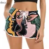 Cloocl Women Shorts Piękne Polinezja Streszczenie Sztuka 3D Wzór drukowane szorty fitness Modna odzież żeńska plażowa W220616