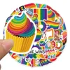 50st Gay Pride Stickers LGBTQ Rainbow Graffiti Kids Toy Skateboard Car Motorcykel cykelklistermärke Dekaler6585255