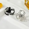 Women Men Gothic Spider Open Ring Halloween Jewelry Finger Rings for Gift Party Silver Black