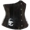 Nxy vêtement Corset Sexy court Pu taille joint miroir cuir pince Court Corset 2205254699133