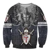 Herren Hoodies Sweatshirts Männer Hoodie Ritter Templer 3D Gedruckt Frauen Mit Kapuze Sweatshirt Pullover Zipper Hip Hop Streetwear Harajuku Stil