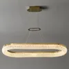 Nouveau moderne Led ovale lustre lumière pour Restaurant anneau Deign Suspension lampe décor à la maison or suspendu luminaire