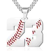 Titanium Sport Accessories Inspiration Baseball Jersey Number Necklace Stainless Steel Charms Number Pendant for Boys Men