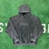 Marka Xiaozhongchao Obecna klatka piersiowa Haftowany list Hoodie High Street Wszechstronna Luźna para