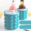 600ml Silicone Ice Cube Maker Molds Tray Party Drinking Whiskey Freeze Portable Bucket Wine Cooler Beer Cabinet Kitchen Tool 220509