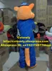 Costume de poupée de mascotte Costume de mascotte de lion orange vif Mascotte de loup Simbalion Leone Simba adulte avec petit chapeau bleu dents pointues No.2707 gratuit
