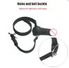 Bdsm bouche ouverte Gag Bondage Fixation orale prise de pénis esclave retenue harnais en Silicone verrouillable Strapon gode jouets sexy