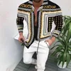 Camicie da uomo Casual manica lunga abbottonata Camicia Abito Party Date Out Top Estate Camicie da spiaggia estive hawaiane 3XL taglie forti Top geometrici