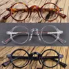Mode solglasögon ramar vintage glasögon liten runda 40 mm män glasögon handgjorda acetat glasögon för kvinnor recept glasfashion