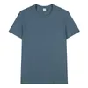 T-shirts pour hommes 180g coton peigné à manches courtes en vrac hommes et femmes col rond couleur unie t-shirt surdimensionné t-shirt chemises pour hommes