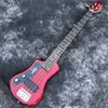 Red 4 Strings Mini Electric Bass, Bassi Guitar de alta qualidade Travel Travel Rock Practice, em estoque